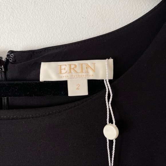 Erin Fetherston 2 Black Tess Dress Fit Flare Sheer - Picture 7 of 13